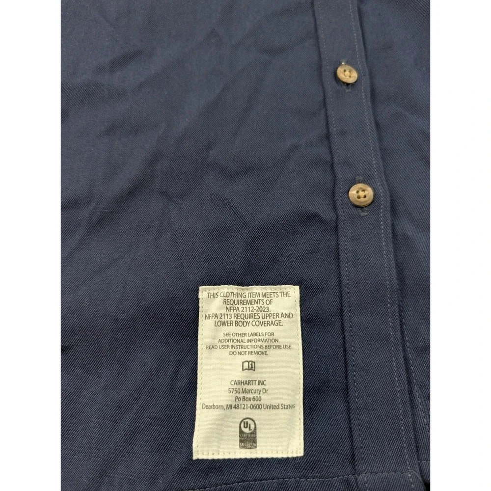 Women's‎  Carhartt FR Flame Resistant Navy Blue Shirt  CAT2 NFPA XXL